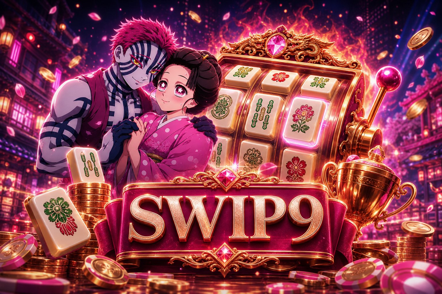 Papan permainan Mahjong Wins di aplikasi SWIP9